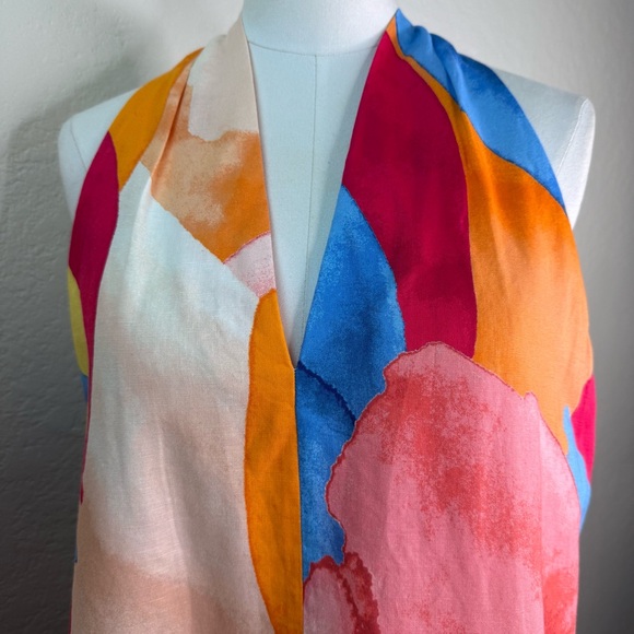 NEW NWT Banana Republic Brush Stroke Linen Blend Sleeveless Top Blouse LARGE - Picture 9 of 16